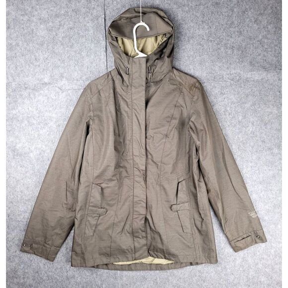 Mountain Hardwear Rain Jacket Women's Large Genevera Full Zip Hooded Waterproof - Picture 1 of 7